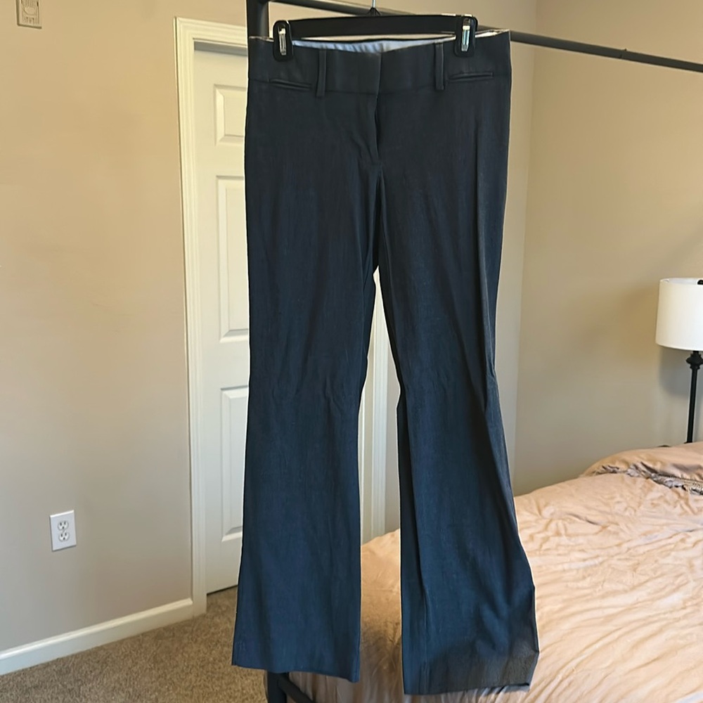 Gray Loft trousers.